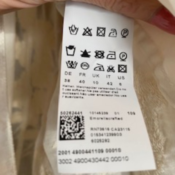 COPY - Boss Orange silk tank with embroidery on back - Picture 5 of 5